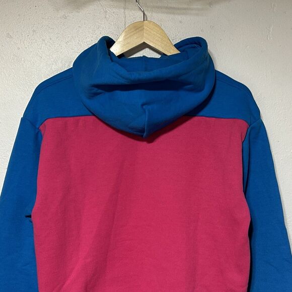 Upcycled Reworked Refashioned Womens/Mens Hoodie Sweatshirt OOAK Color Block - Picture 8 of 12